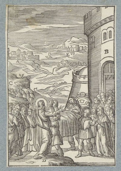 Résurrection du fils de la veuve de Naïn - Christoffel van Sichem (II)