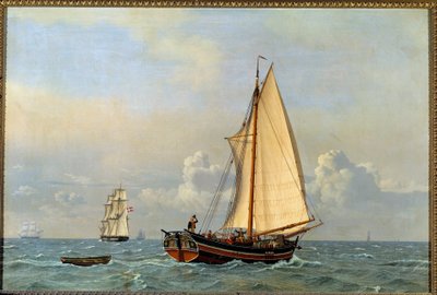 Un ancien paquebot danois remontant le vent en 1831 - Christoffer Wilhelm Eckersberg