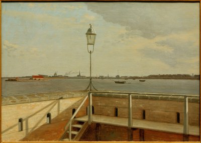Vue de la forteresse Trekroner sur Copenhague au loin - Christoffer Wilhelm Eckersberg