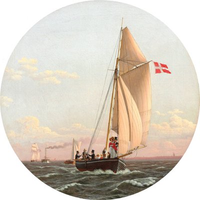 Danish : Naviguer de Copenhague à Charlottenlund Naviguer de Copenhague à Charlottenlund - Christoffer Wilhelm Eckersberg
