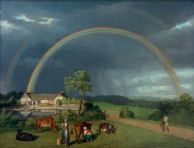 Cour à Spejlsby sur Møn - Christoffer Wilhelm Eckersberg