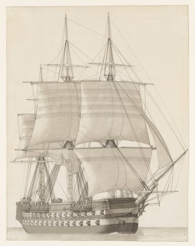Vessel of the Russian Line (Vaisseau de ligne russe) - Christoffer Wilhelm Eckersberg