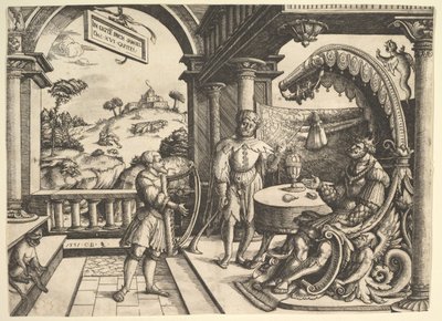 David jouant de la harpe devant Saül, 1531 - Christoph Bockstorffer