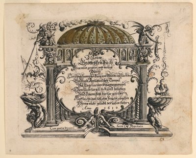 Page de titre, du Neüw Grotteßken Buch (Nouveau Livre Grotesque) - Christoph Jamnitzer