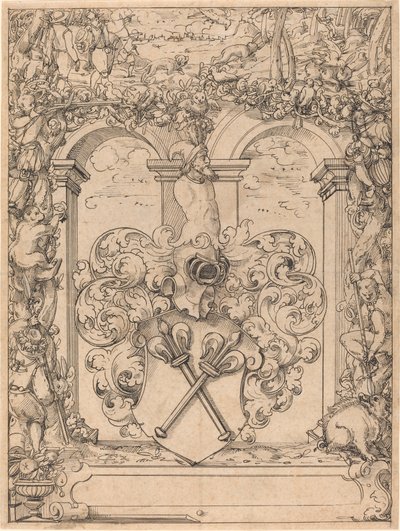 Design pour une fenêtre (Scène de chasse) - Christoph Murer
