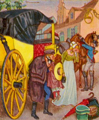Départ en calèche - Christophe (1856 1945)
