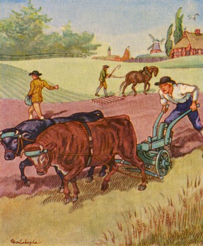 Bauer Am Pflug / Fermier à la charrue - Christophe (1856 1945)