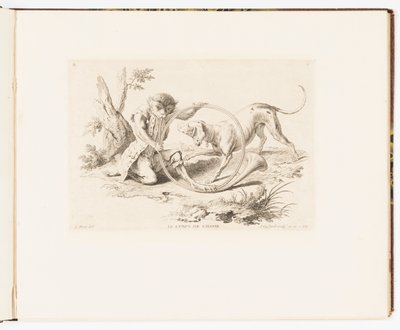 Planche 2, Le Corps de Chasse, Singeries ou différentes actions de la vie humaine représentées par des singes - Christophe Huet