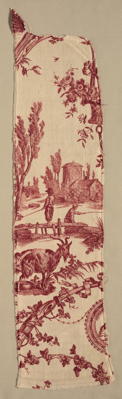 Fragments de coton imprimé à la plaque de cuivre, vers 1789 - Christophe Philippe Oberkampf