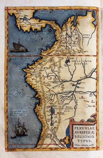 Carte du Pérou, des archives de l