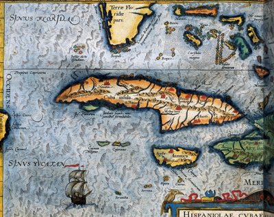 Carte de la mer des Caraïbes par Christophe Plantin - Christophe Plantin