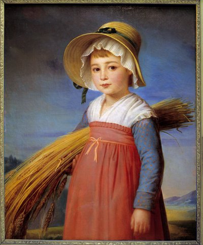 La petite glaneuse. Peinture de Christophe Degeorge (1786-1854) 19ème siècle Musée Bargoin, Clermont-Ferrand - Christophe Thomas Degeorge