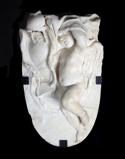 Cartouche (sculpture en marbre) - Christophe Veyrier