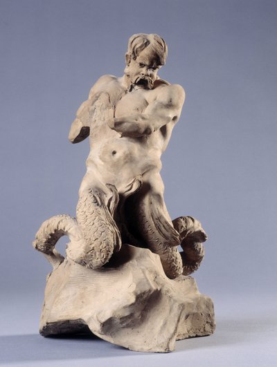 Triton (sculpture en pierre) - Christophe Veyrier
