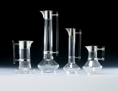 Carafe à vin montée en argent et autres verreries - Christopher (attr. to) Dresser
