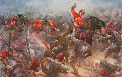 La charge de la cavalerie Drury Lowes à Kassassin, 28 août 1882, illustration de 
