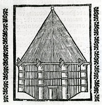 Une hutte tirée de 