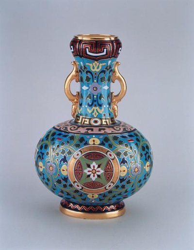 Vase factice décoré en imitation de cloisonné, Minton & Co - Christopher Dresser