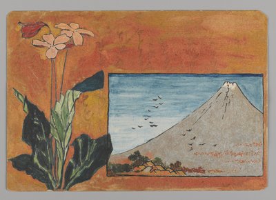 Fuji avec fleurs - Christopher Grant La Farge