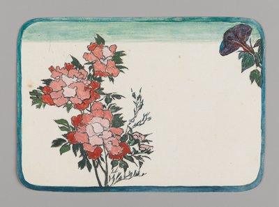 Petite carte avec des chrysanthèmes et des gloires du matin, vers 1880 - Christopher Grant La Farge