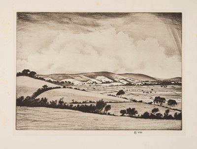 Une vallée dans les South Downs - Christopher Richard Wynne Nevinson