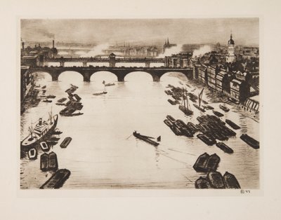 Ponts de Londres, pub. 1924 - Christopher Richard Wynne Nevinson