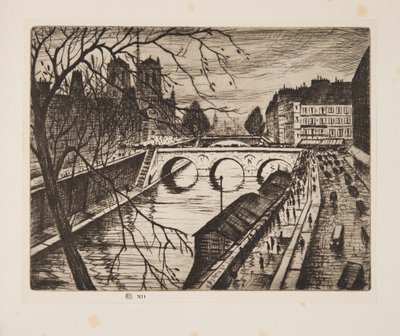 Notre Dame, Les Quais de Paris, pub. 1931 - Christopher Richard Wynne Nevinson