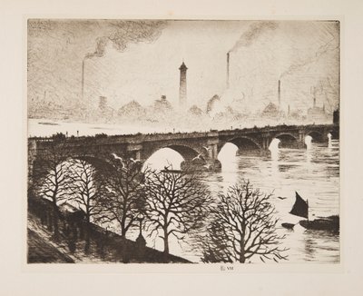 Pont de Waterloo depuis une fenêtre du Savoy, pub. 1925 - Christopher Richard Wynne Nevinson
