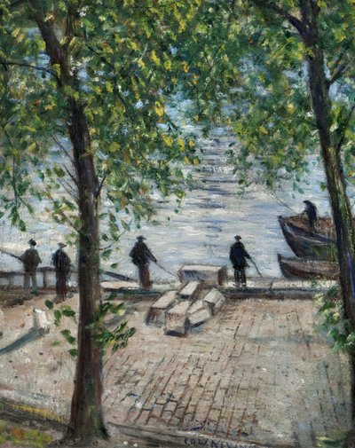 Pêcheurs sur la Seine, 1939 - Christopher Richard Wynne Nevinson