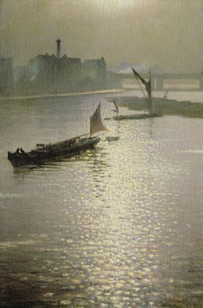 Depuis Waterloo Bridge : Soleil perçant à travers le brouillard, c.1924 - Christopher Richard Wynne Nevinson