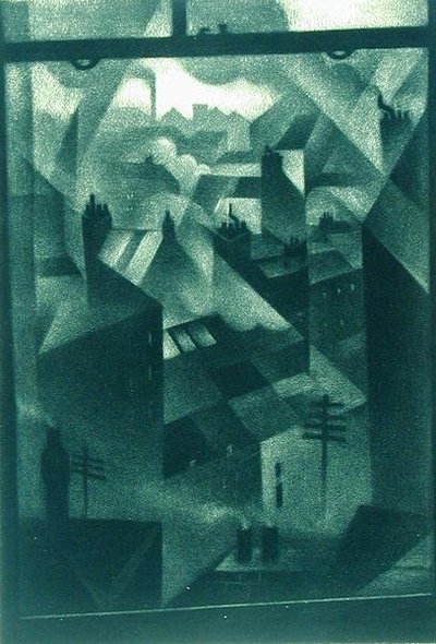 Depuis une fenêtre de bureau - Christopher Richard Wynne Nevinson