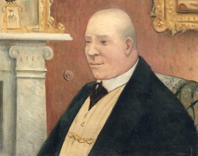 Il a gagné une fortune... Mais il a perdu un fils. Portrait de M. Moat (d.1940), le majordome de la famille Sitwell, 1918 - Christopher Richard Wynne Nevinson