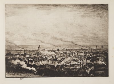 Londres depuis Parliament Hill, pub.1923 - Christopher Richard Wynne Nevinson