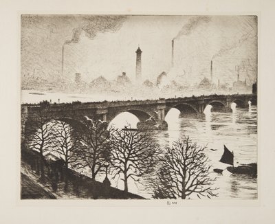 Pont de Waterloo depuis une fenêtre du Savoy, pub.1925 - Christopher Richard Wynne Nevinson