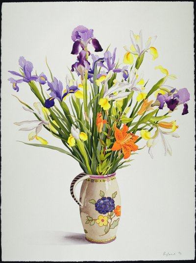 Iris et Lys dans un pichet hollandais - Christopher Ryland
