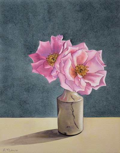 Deux roses tardives - Christopher Ryland