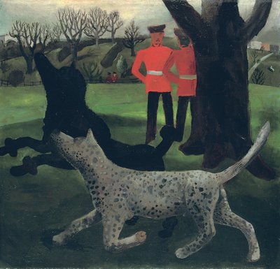 Chiens en train de jouer - Christopher Wood
