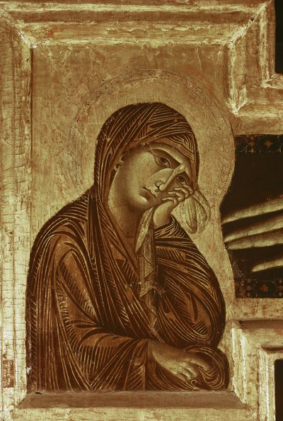 Crucifix (détail de la Vierge) - Cimabue