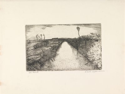 Paysage avec canal - Cino Bozzetti