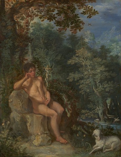 Saint Jean Baptiste dans le désert - Circle of Adam Elsheimer