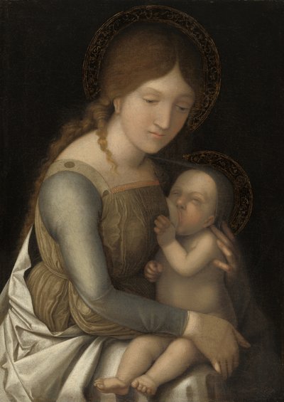 Madone et enfant - Circle of Andrea Mantegna