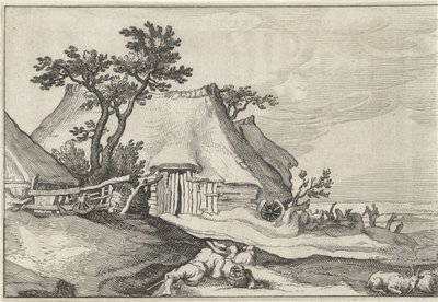 Ferme et berger avec moutons et chèvre - Claes Jansz. Visscher (II)