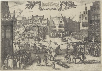 Exécution des conspirateurs de la Conspiration des Poudres, 1606 - Claes Jansz. Visscher (II)