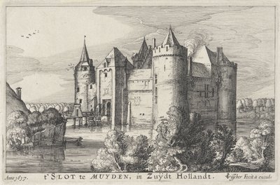 Vue du Muiderslot (Kastelen te Holland en Utrecht) - Claes Jansz. Visscher (II)