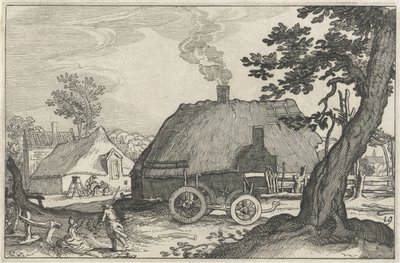 Groupe de fermes (Landschappen met boerderijen) - Claes Jansz. Visscher (II)