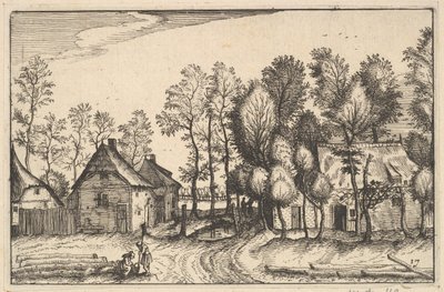 Paysage avec arbres abattus, planche 17 de Regiunculae et Villae Aliquot Ducatus Brabantiae, vers 1610 - Claes Jansz Visscher