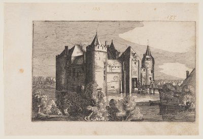 Le château de Muiden, extrait de Quatre châteaux en Hollande et Utrecht - Claes Jansz. Visscher