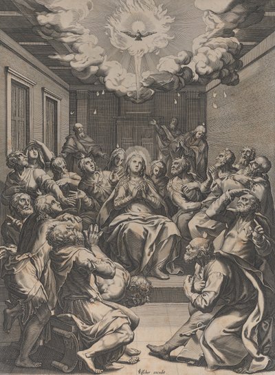 La Pentecôte, 1574 - Claes Jansz Visscher