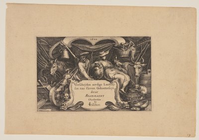 Page de titre, tirée de Paysages (Verscheyden aerdige Lanthuysen...) - Claes Jansz. Visscher