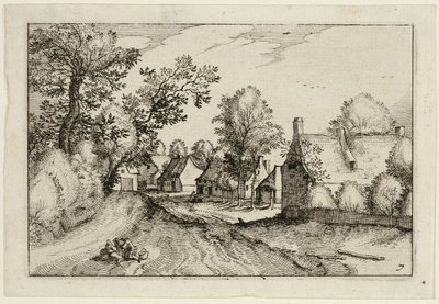 Une route de village, planche sept d